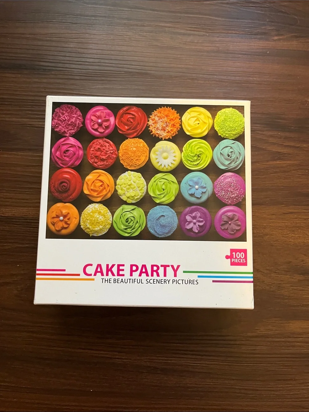 100-Piece Jigsaw Puzzle - Colorful Cupcakes